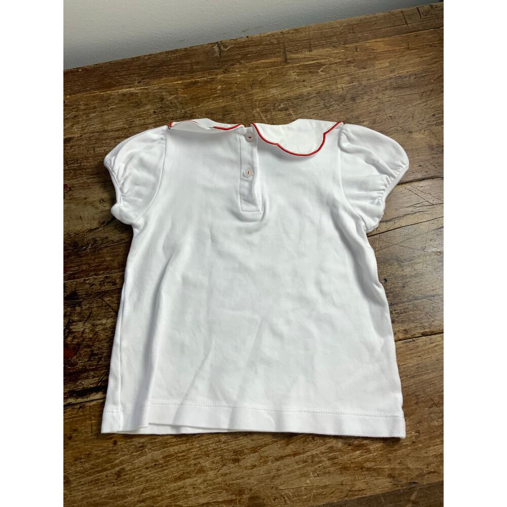 Little English Embroidered Apple Collar short sleeve size 4T - Picture 4 of 4